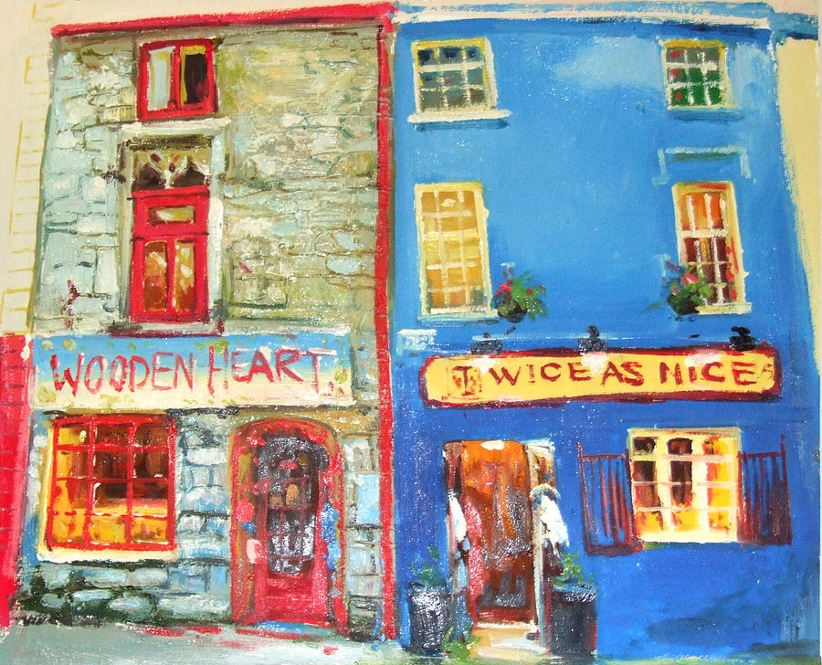 Shopfronts Galway Painting by Conor McGuire