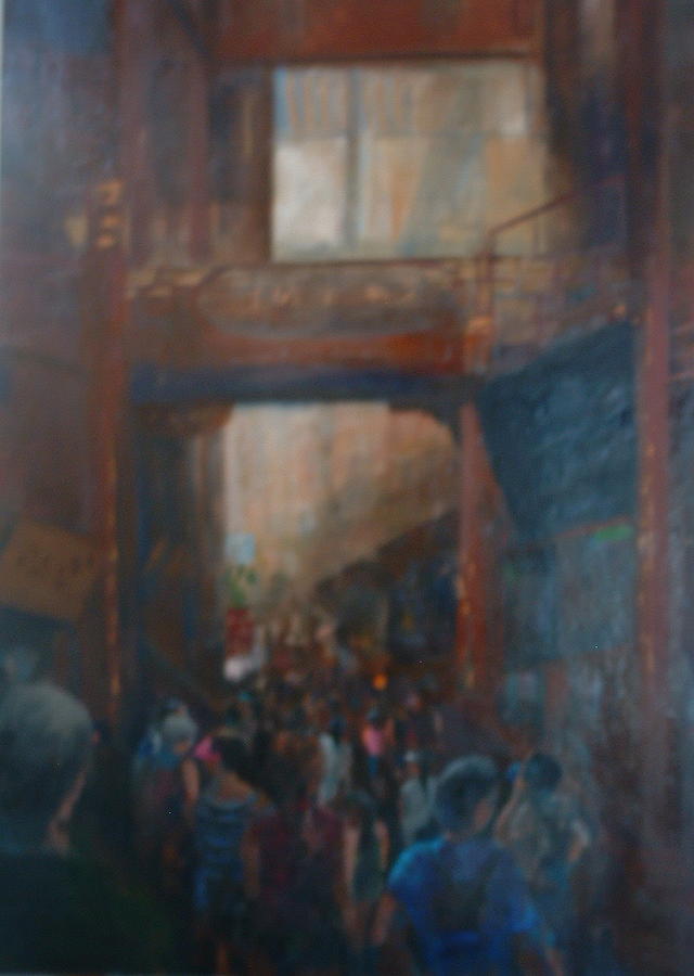 China Painting - Shopping in Shanghai by Bryan Alexander