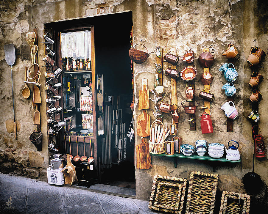 Shopping In Tuscany Photograph By Pennie Mccracken