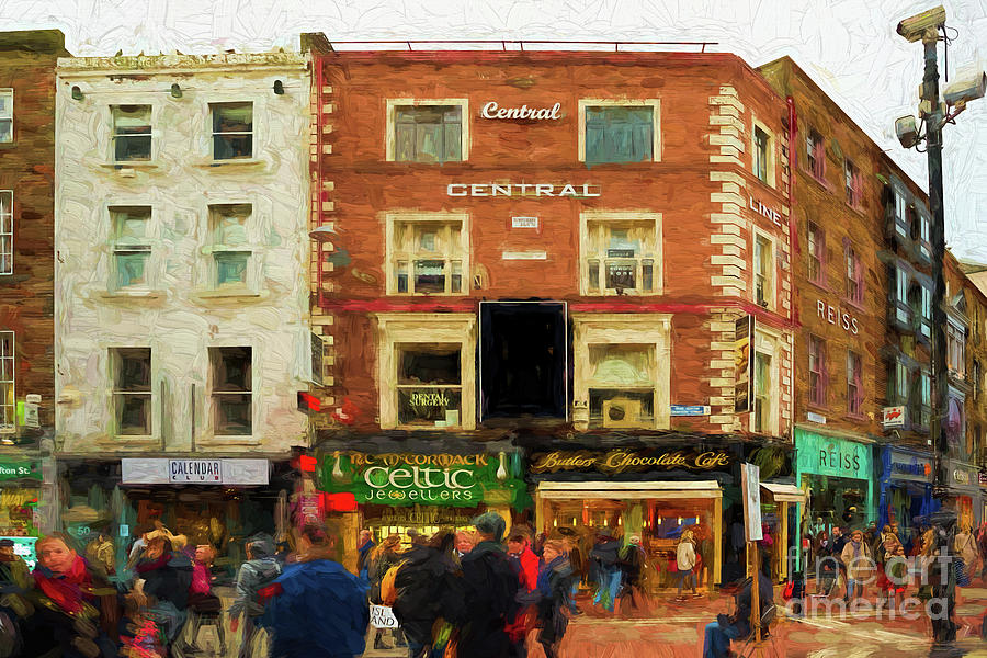 shopping on Grafton Street in Dublin Photograph by Les Palenik