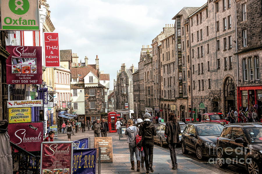 Shops Royal Mile Edinburgh  Photograph by Chuck Kuhn