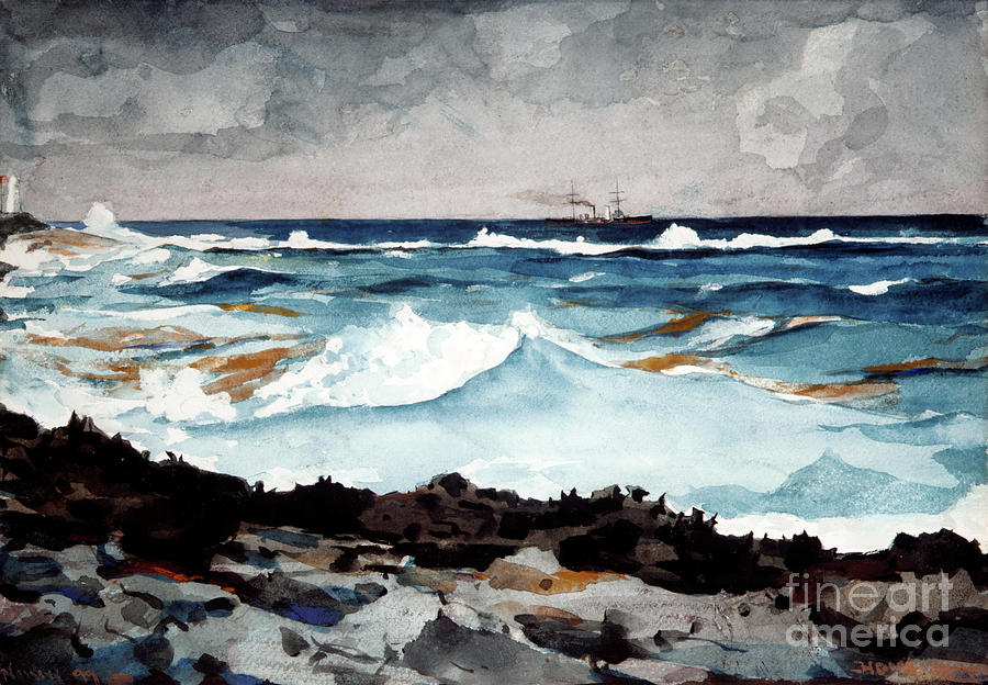 Shore and Surf, Nassau, 1899 Painting by Winslow Homer