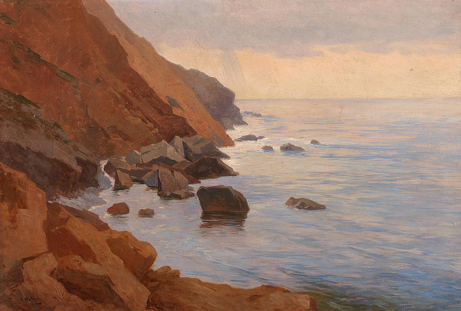 Shore at Ragusa Painting by Georg Holub