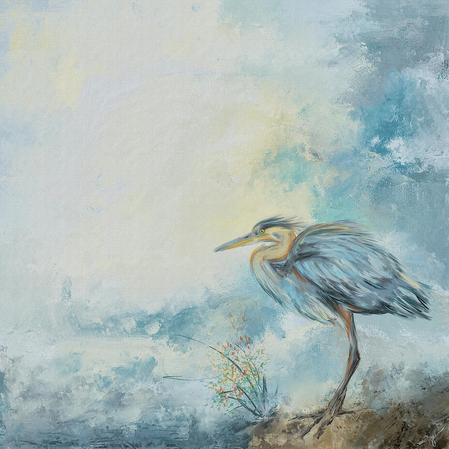 Abstract Painting - Shore Bird 8664 by Jai Johnson