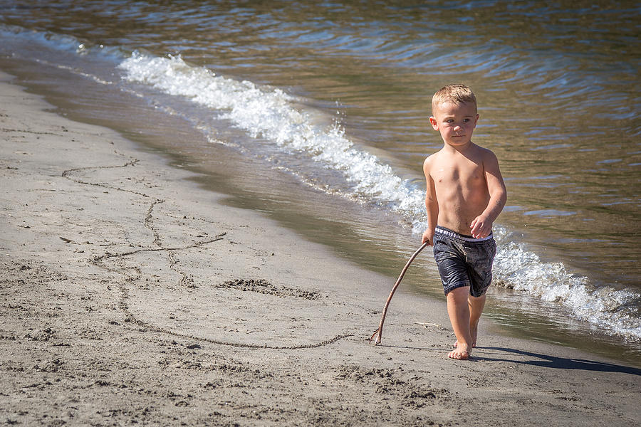 Shore Boy Photograph by Brad Stinson