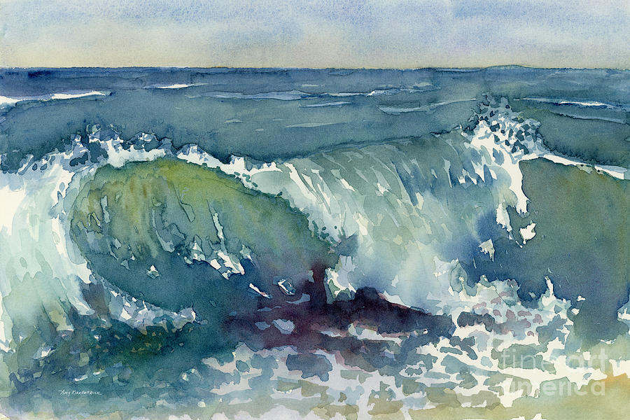 Wave Painting - Shore Break by Amy Kirkpatrick