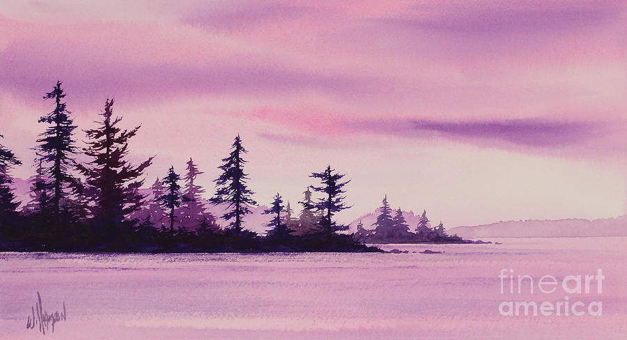 Shoreland Sunset Painting by James Williamson
