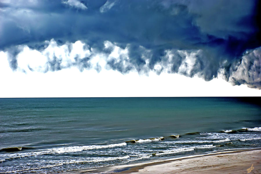 Shoreline and Storm Clouds Photograph by Gina OBrien