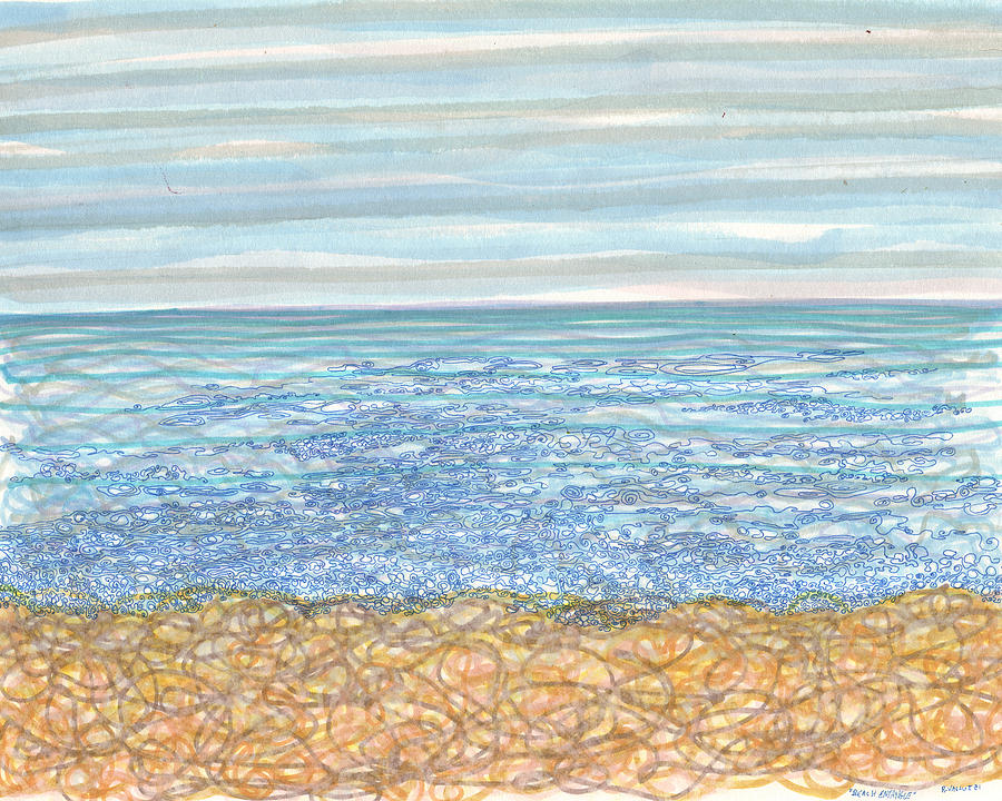Shoreline Entangle Drawing by Regina Valluzzi