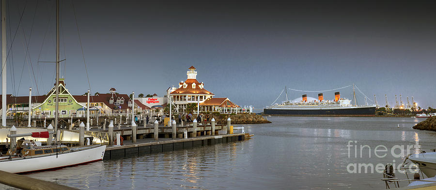 Shoreline Marina Yachts Queen Mary Photograph by David Zanzinger