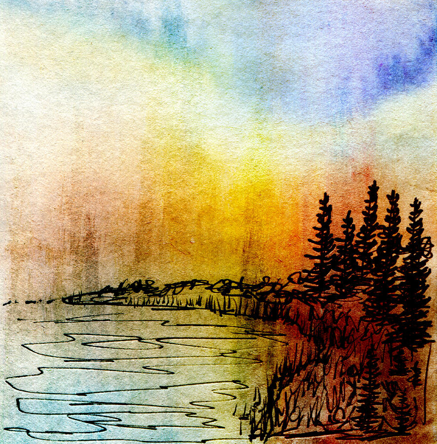 Shoreline Drawing by R Kyllo