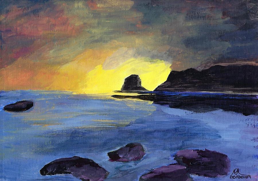 Shoreline Rocks Painting by Mark C Jackson