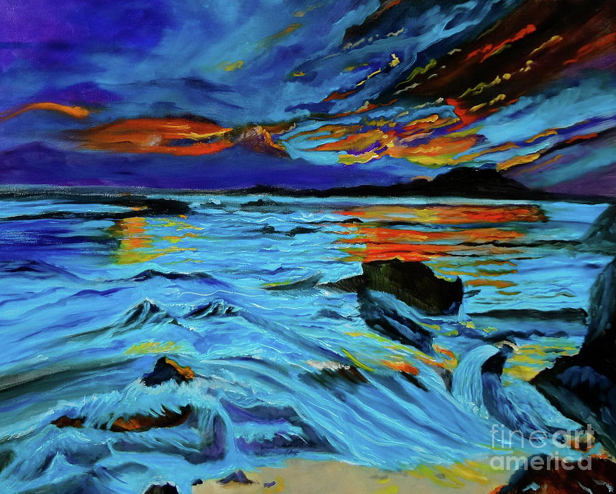 Shoreline Seascape Painting by Jenny Lee