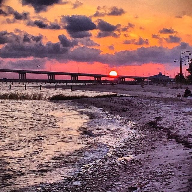 Bridge Photograph - Shoreline Sunset #sunset #beach #water by Joan McCool Bridge Photograph - Shoreline Sunset #sunset #beach #water by Joan McCool