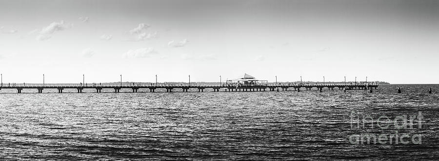 Shorncliffe pier black and white landscape Photograph by Jorgo Photography