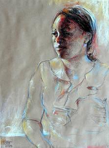 Portrait Painting - Short Break by Tina Siddiqui Portrait Painting - Short Break by Tina Siddiqui