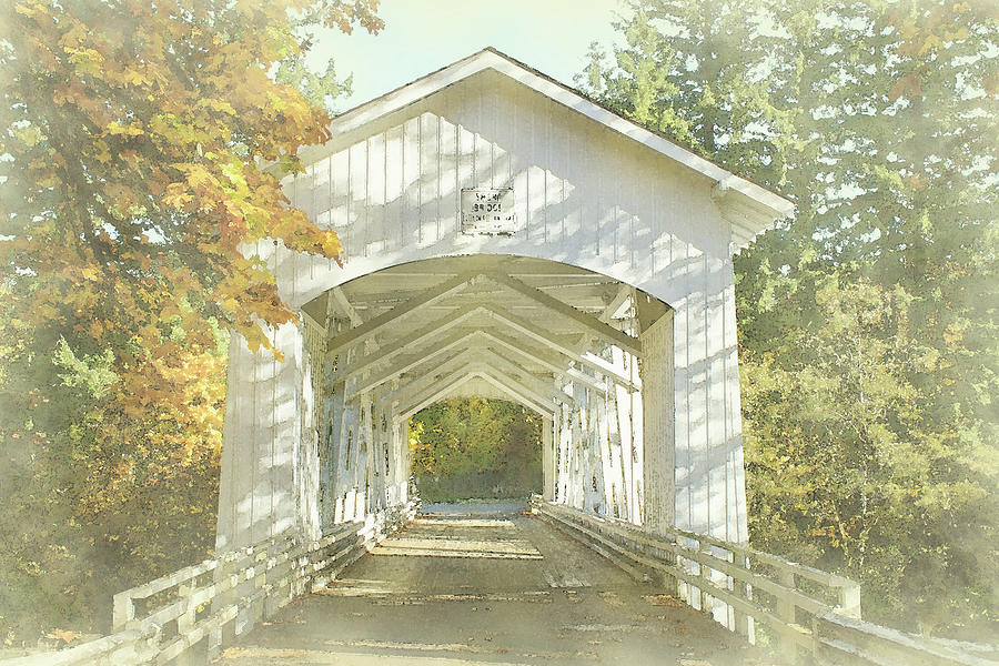 Short Bridge at Cascadia in Autumn Photograph by Catherine Avilez