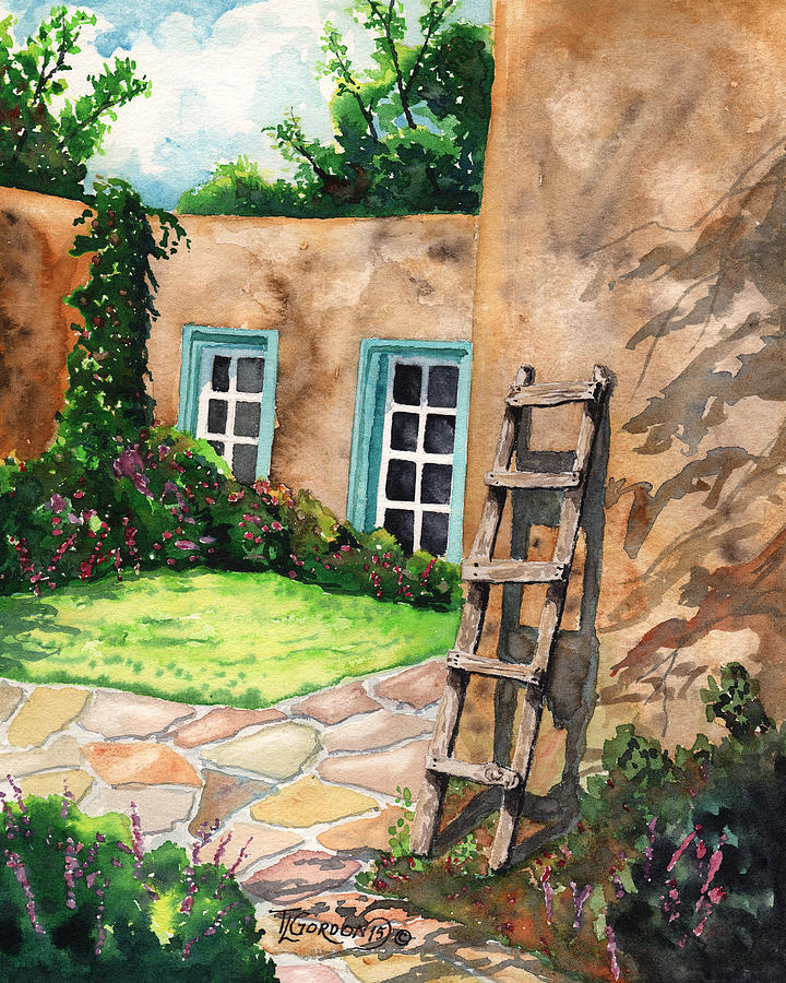 Santa Fe Painting - Short ladder by Timithy L Gordon