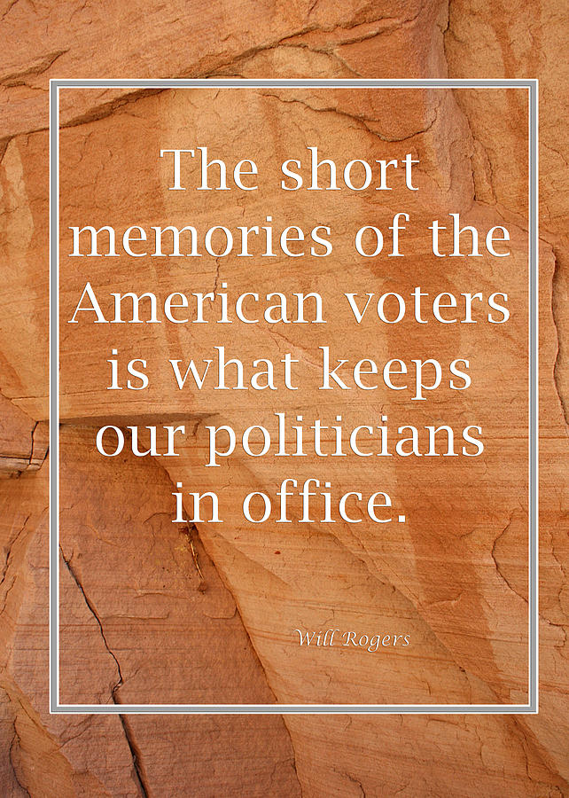 Short Memories of American Voters 5449.02 Photograph by M K Miller