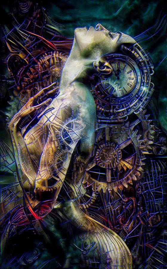 Short on time Mixed Media by Lilia D