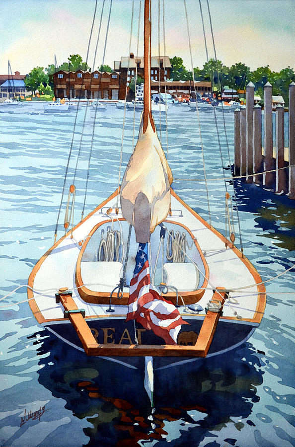 Boat Painting - Short Ride to the Bay by Mick Williams