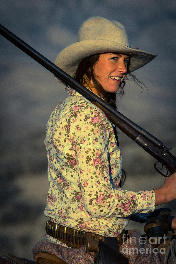 Shotgun Annie Western Art by Kaylyn Franks Photograph by Kaylyn Franks
