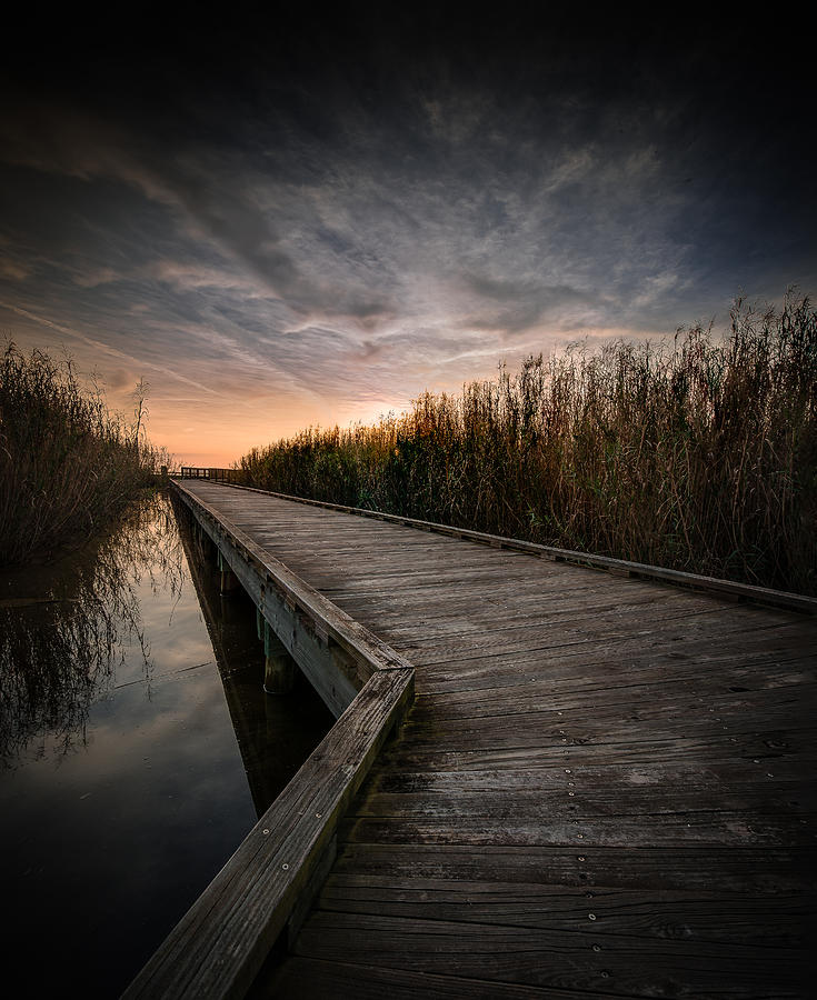 Sunset Photograph - Shoveler Boardwalk by Allen Biedrzycki