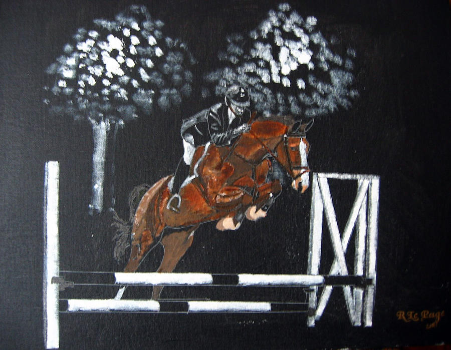 Show Jumper Painting by Richard Le Page