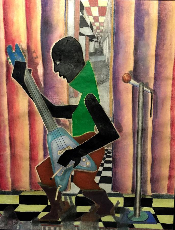 Guitar Mixed Media - Show Man by Ismael Alicea-Santiago Guitar Mixed Media - Show Man by Ismael Alicea-Santiago