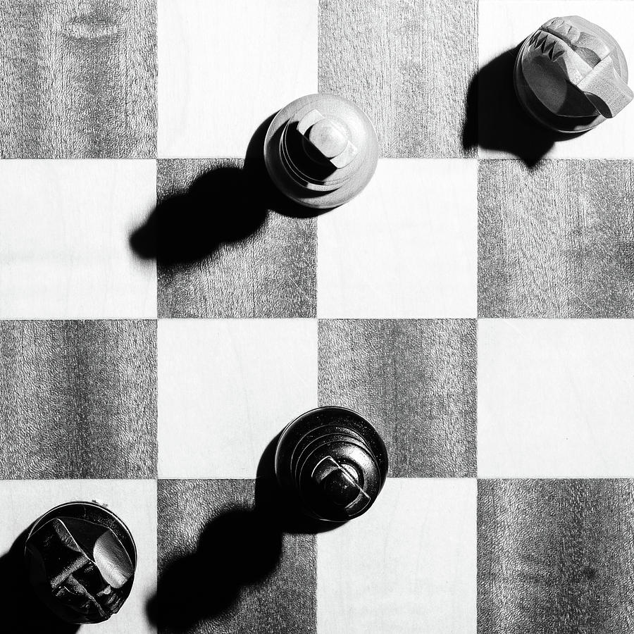 Chess Photograph - Showdown at high noon by Kolbein Svensson Chess Photograph - Showdown at high noon by Kolbein Svensson