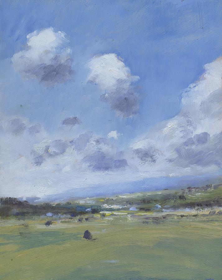 Shower Clouds over the Yar Valley Painting by Alan Daysh - Fine Art America