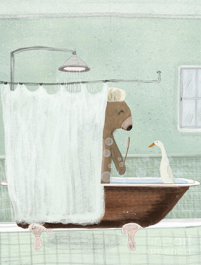 Shower Time Painting by Bri Buckley