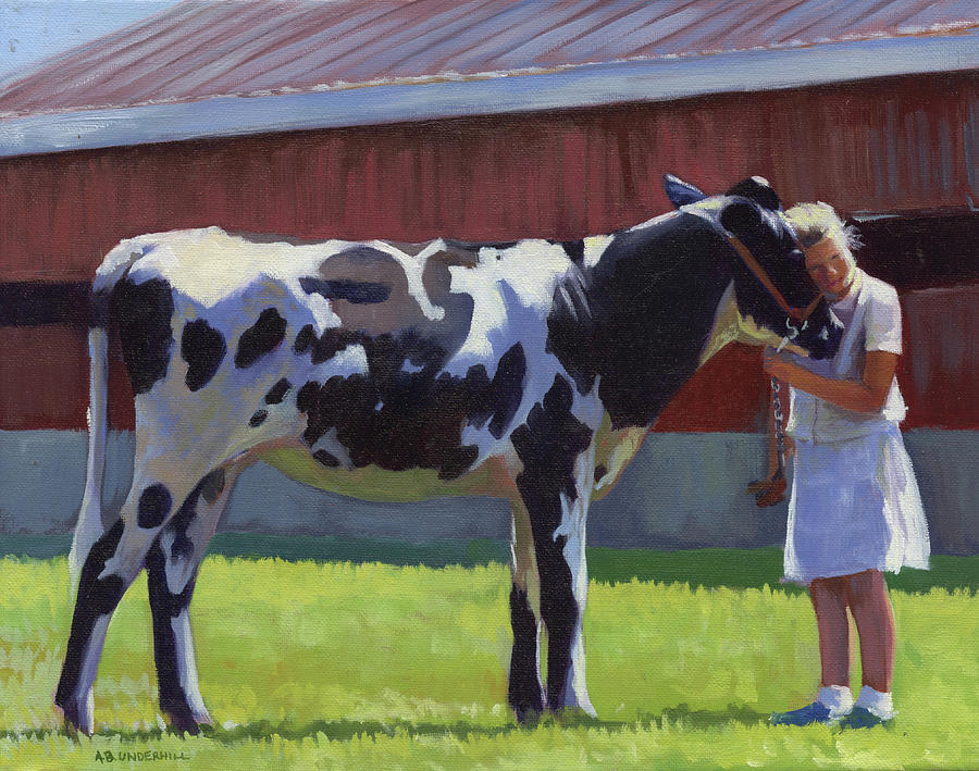 Holstein Painting - Showing The Heifer by Alecia Underhill Holstein Painting - Showing The Heifer by Alecia Underhill
