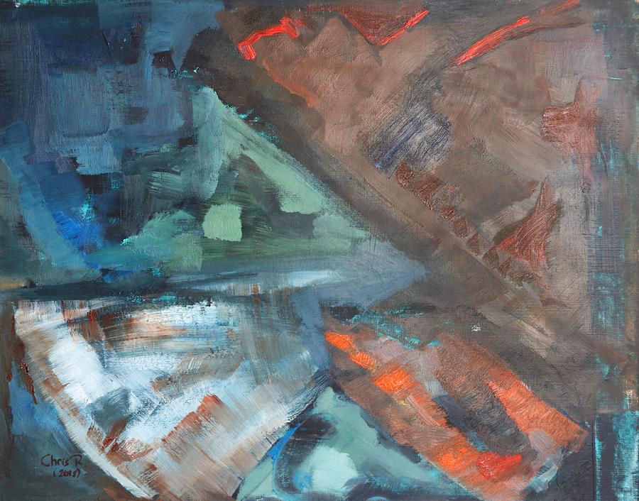 Shraps and Shards Abstraction Painting by Christel Roelandt