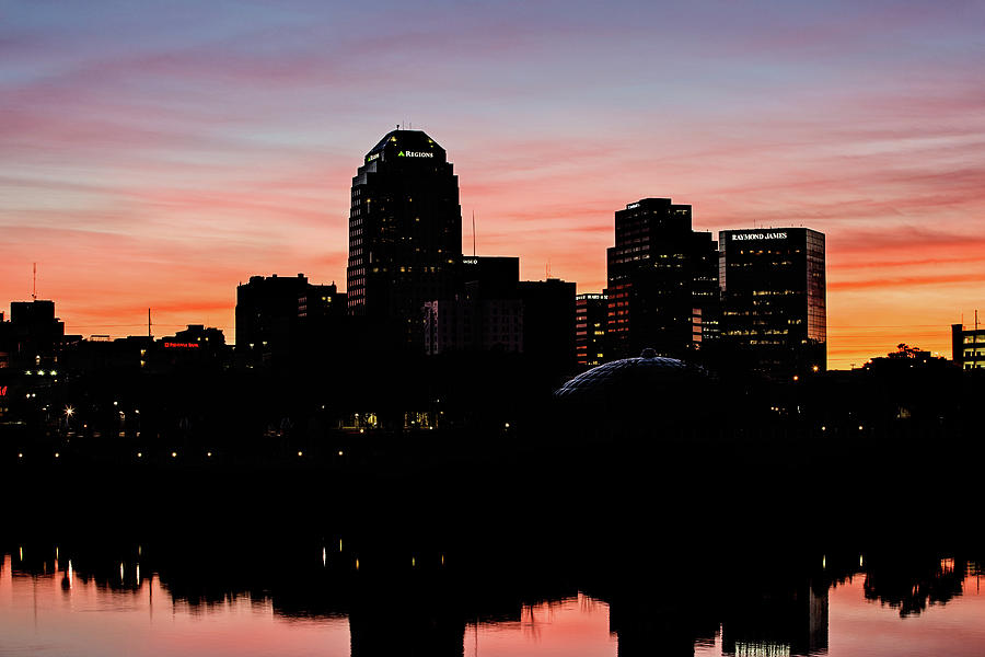Sunset Photograph - Shreveport at Sunset by Scott Pellegrin