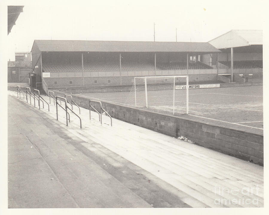 Soccer Photograph - Shrewsbury Town - Gay Meadow - East Stand 1 - March 1970 by Legendary Football Grounds