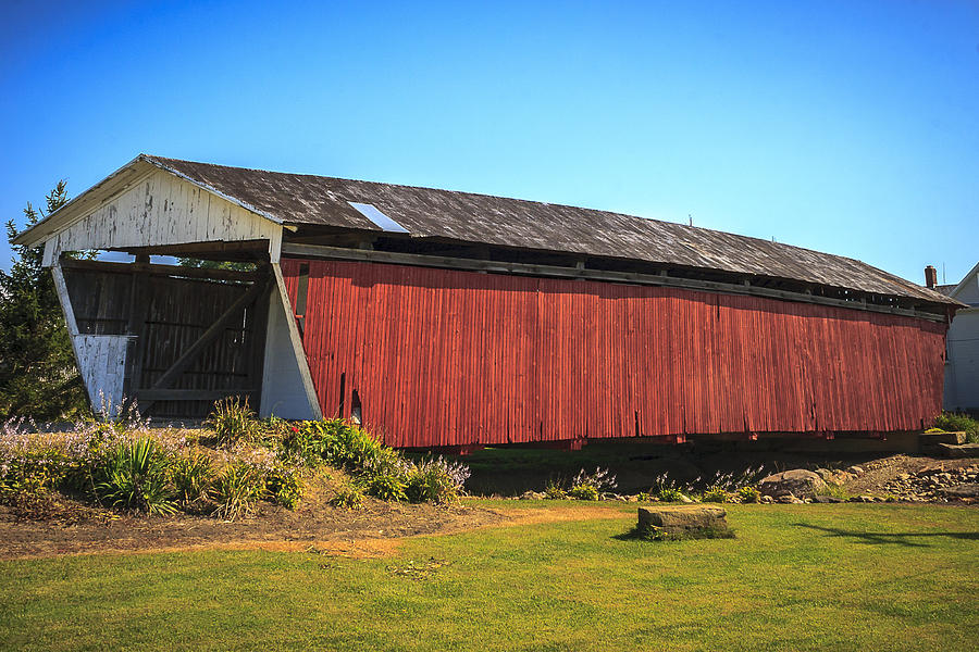 Shreyer Covered Bridge Photograph by Jack R Perry