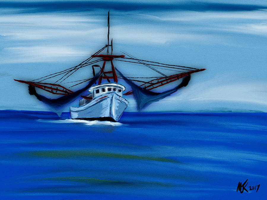 Shrimp Boat Digital Art by Michael Kallstrom