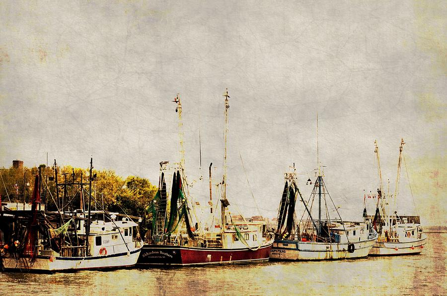 Boat Photograph - Shrimp Boats by A R Williams