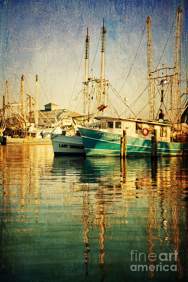 Shrimp Boats at the Harbor Photograph by Joan McCool