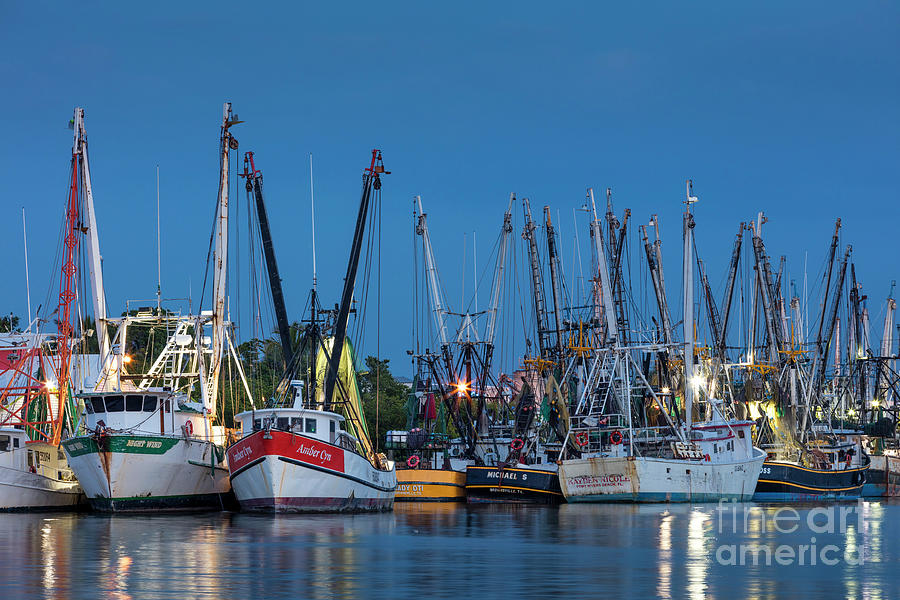 Shrimp Boats at Twilight II Photograph by Brian Jannsen