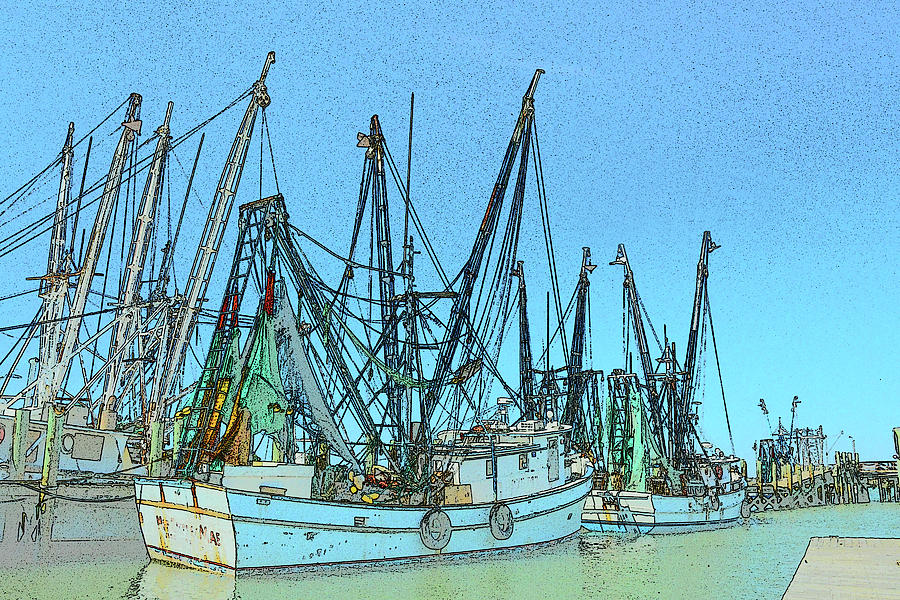 Shrimp Boats Photograph by Jerry Griffin