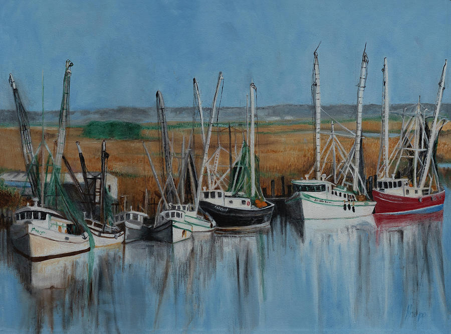 Shrimp Boats of Darien, Ga by Kathy Knopp Shrimp Boats of Darien, Ga by Kathy Knopp