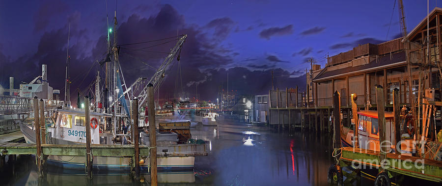 Pier Photograph - Shrimp Boats prepping to go out. by Calvin Wehrle