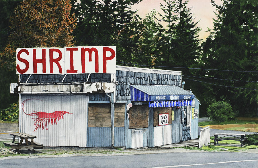 Sign Painting - Shrimp by Perry Woodfin
