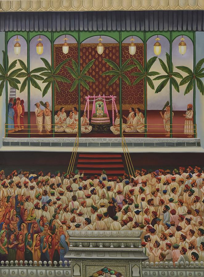 Shrinathji Painting - Shrinathji Sabha by Durshit Bhaskar