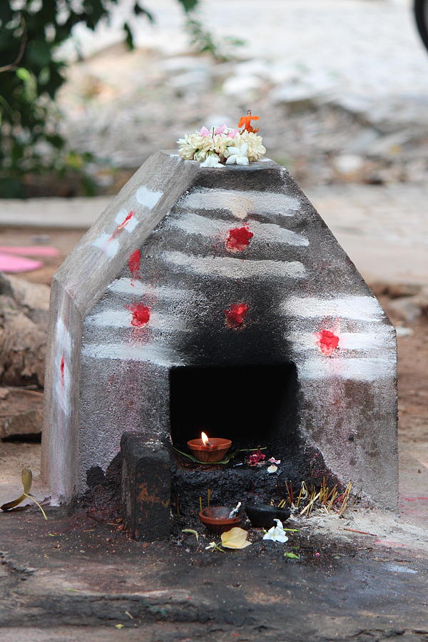 Shrine Outside of Ramana Maharshis Ashram, Tiru Photograph by Jennifer Mazzucco