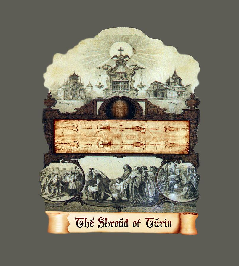 Shroud of Turin Sudarium Jesus Christ Resurrection Poster 19c  Mixed Media by Hw