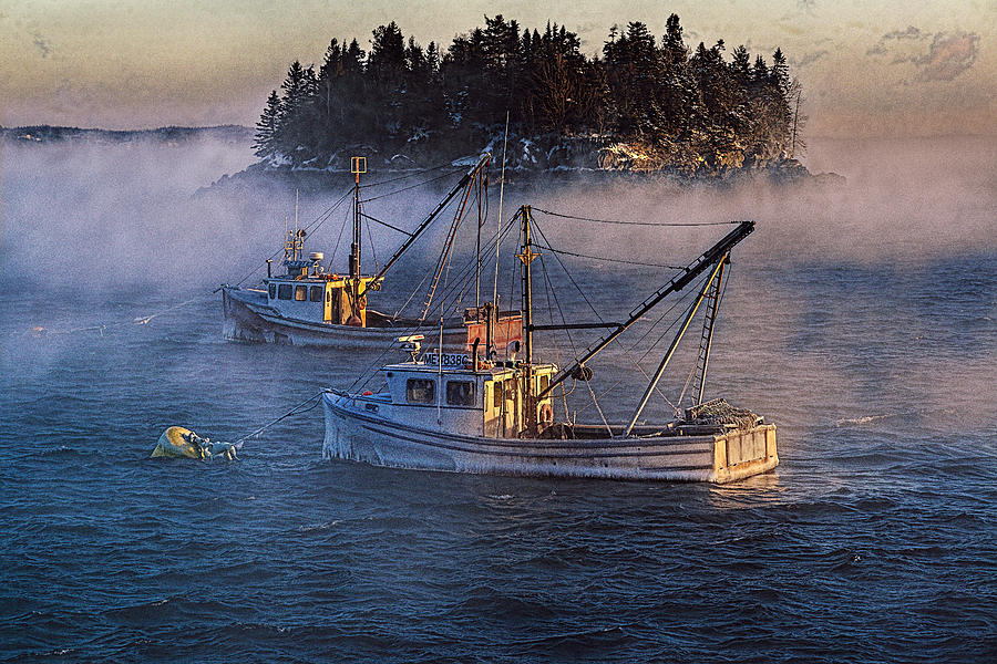 Shrouded in Morning Sea Smoke Photograph by Marty Saccone