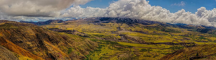 Shrouded Mount St. Helen Panoramic Photograph by Dale Kauzlaric